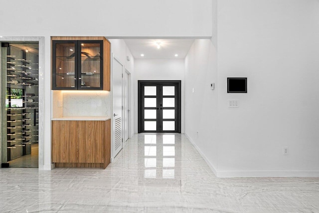 foyer with french doors