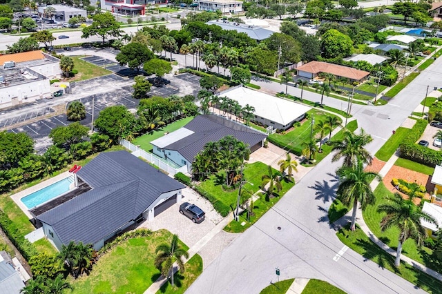 bird's eye view with a residential view