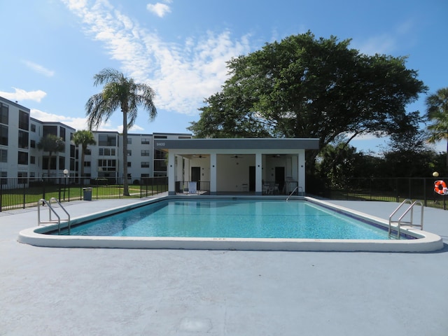 view of pool with a patio