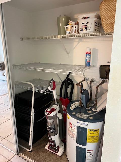 pantry with water heater