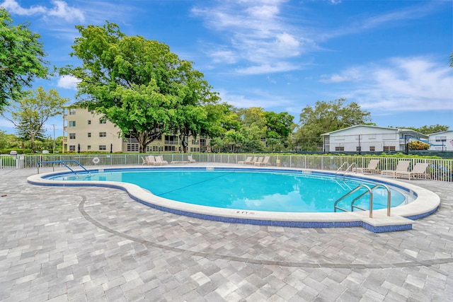 view of pool with a patio area