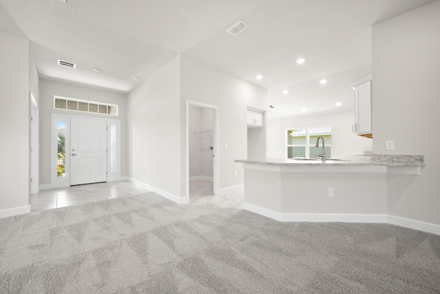 interior space featuring sink