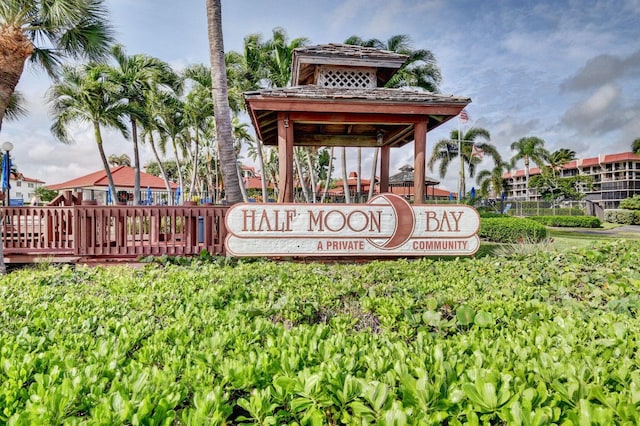 view of community sign