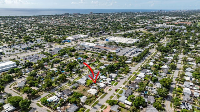 5278 NE 19th Ter, Pompano Beach, FL 33064 - aerial view of property and surrounding area with nearby urban area and a nearby body of water