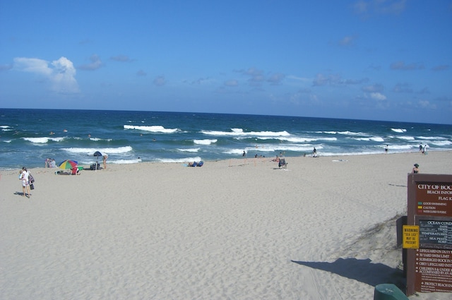 water view featuring a beach view