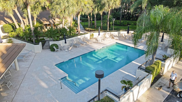 view of pool with a patio