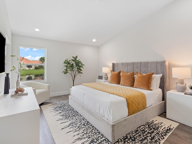 bedroom featuring hardwood / wood-style floors