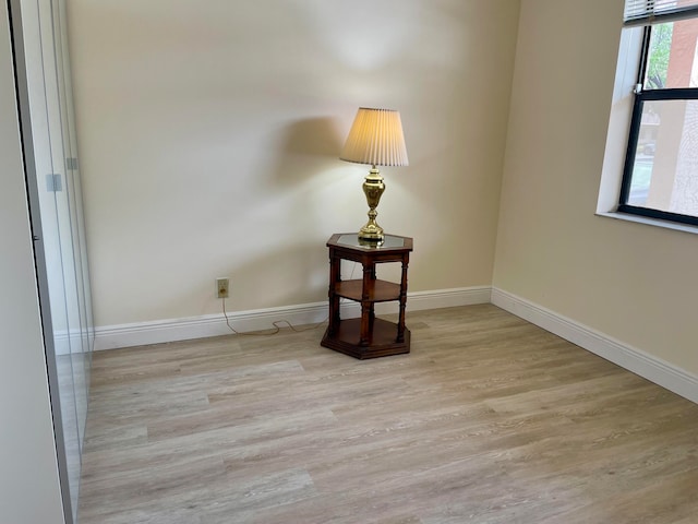 empty room featuring light hardwood / wood-style floors