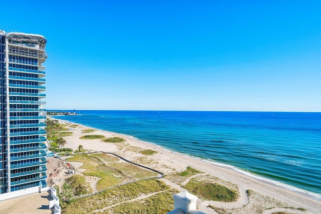 water view featuring a beach view