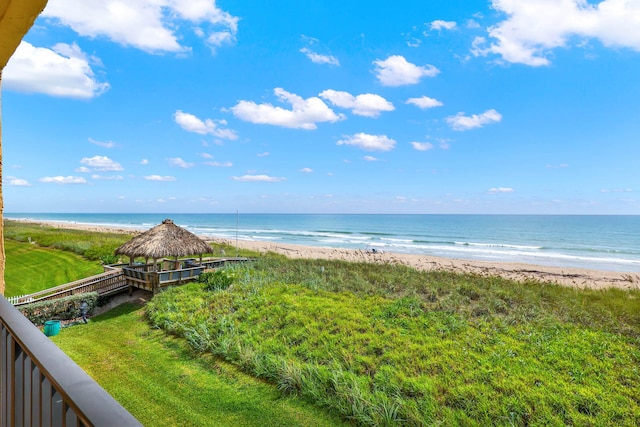 water view with a beach view