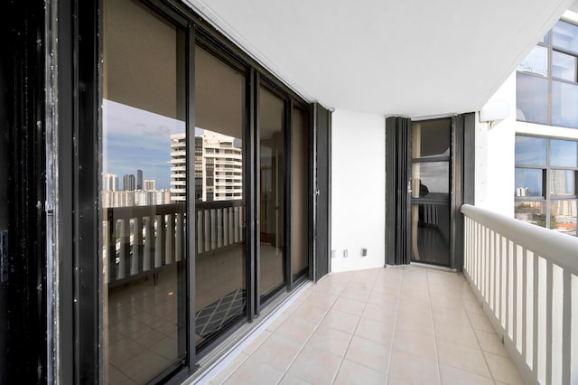 balcony featuring a view of city