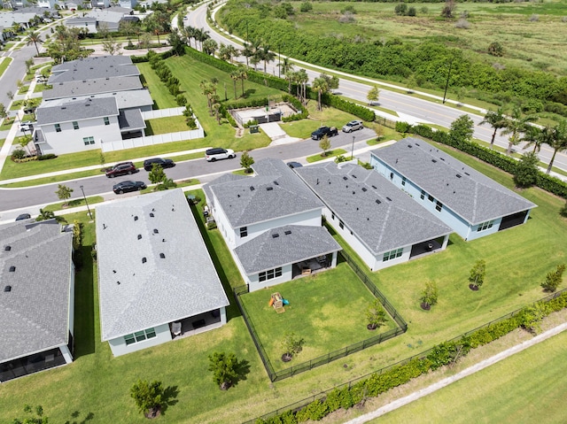 bird's eye view featuring a residential view