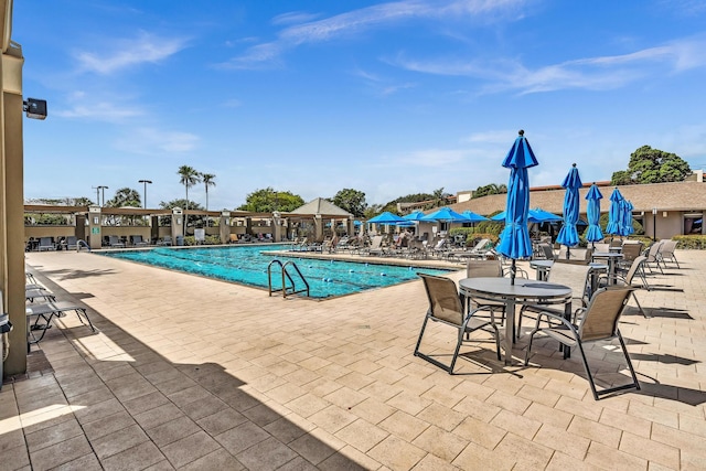 view of pool with a patio area