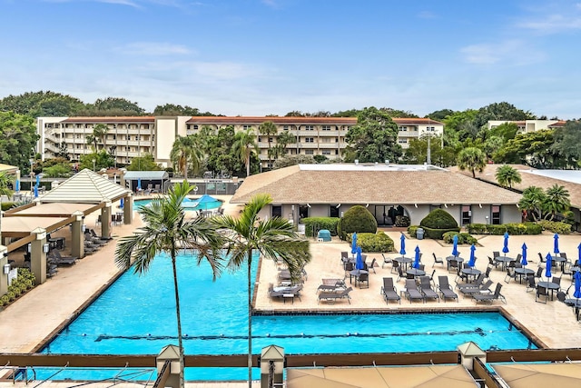 view of pool with a patio