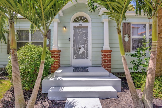 view of doorway to property