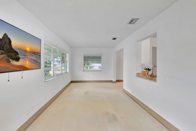 view of carpeted empty room