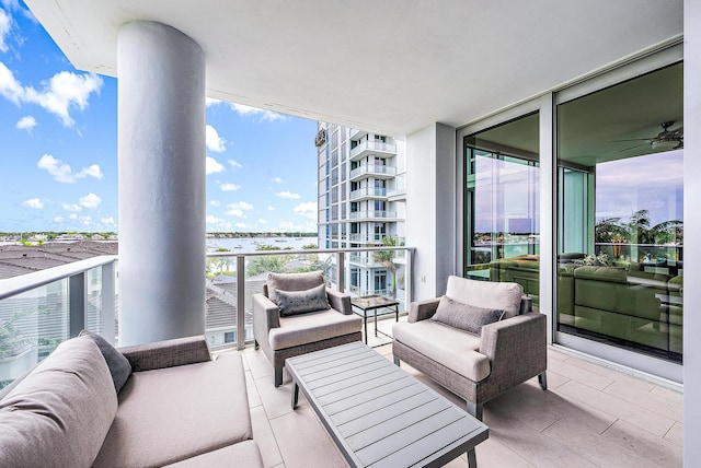 balcony with an outdoor living space