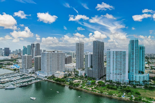 view of city featuring a water view