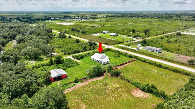 bird's eye view featuring a rural view