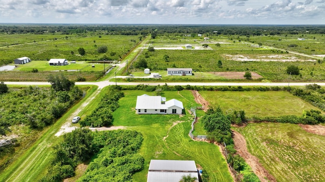 bird's eye view with a rural view