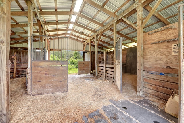 view of horse barn