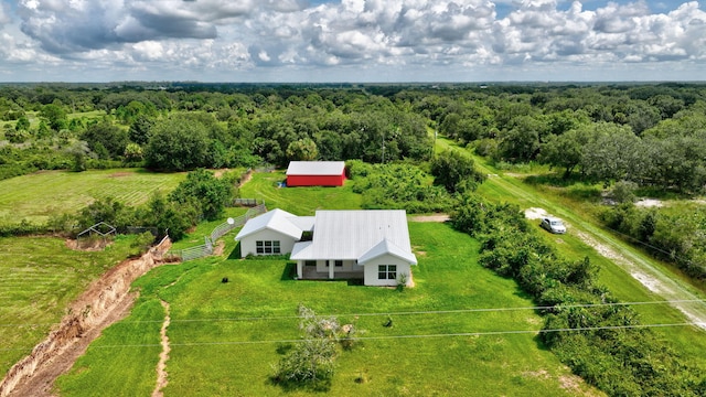 bird's eye view featuring a rural view