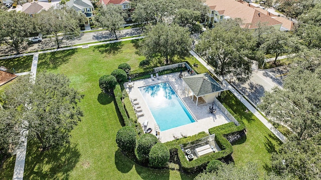 drone / aerial view featuring a residential view