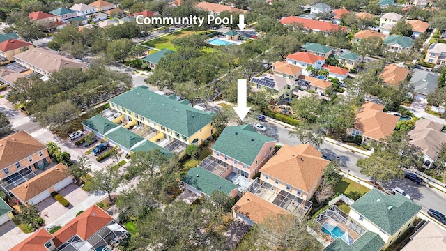 bird's eye view featuring a residential view