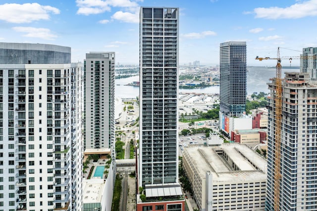 view of city featuring a water view