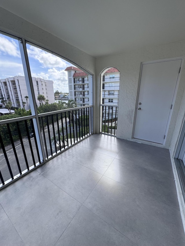 balcony with a view of city