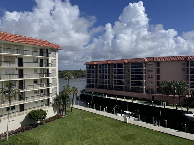 view of property featuring a water view