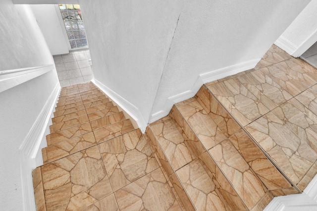 interior space featuring tile patterned flooring