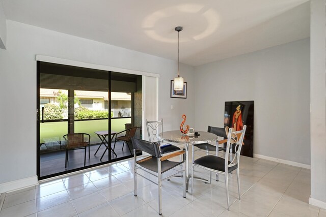 view of dining area