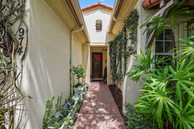 view of doorway to property