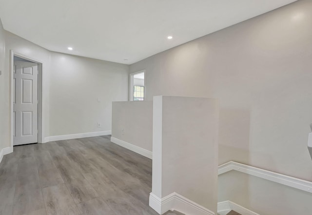 interior space with hardwood / wood-style floors