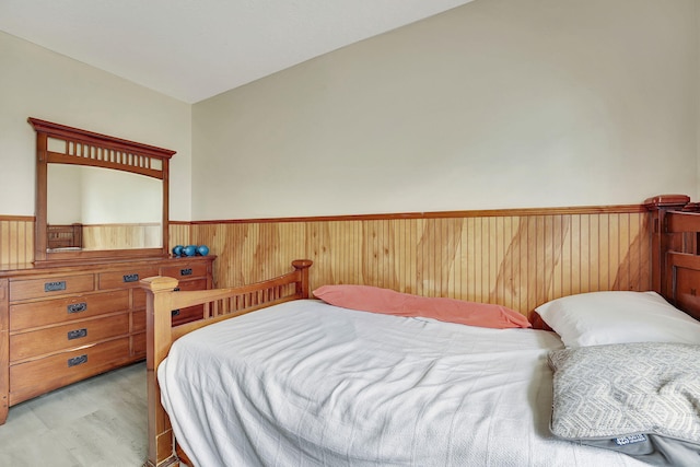 bedroom with light hardwood / wood-style floors