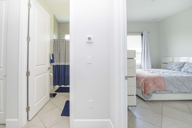 view of tiled bedroom