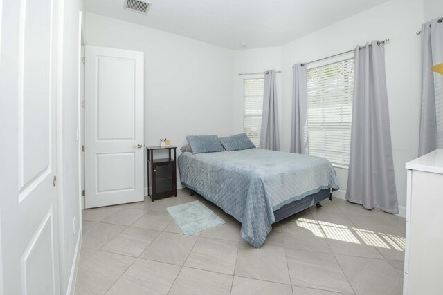 view of tiled bedroom