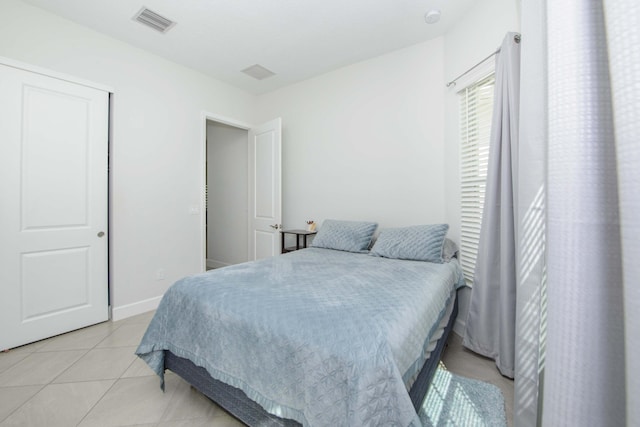 view of tiled bedroom