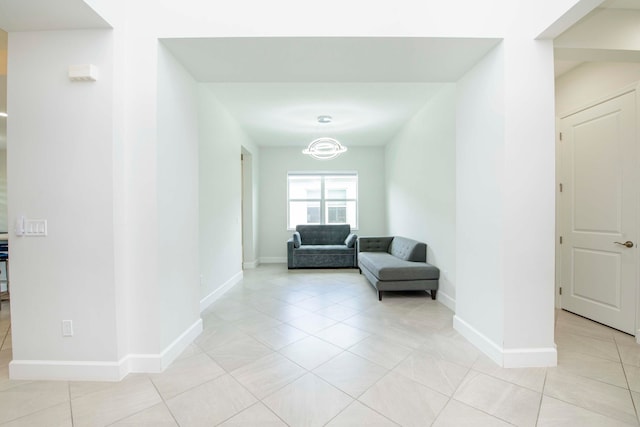 interior space with light tile patterned flooring