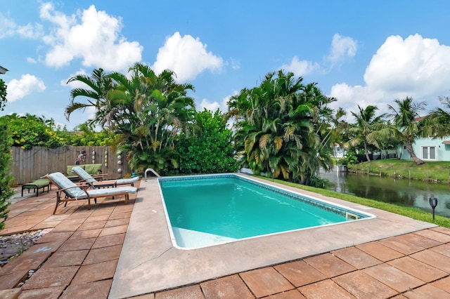 view of pool with a patio area