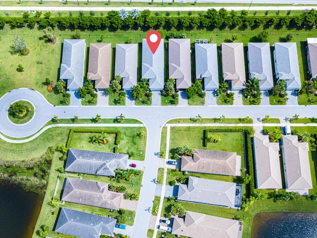 bird's eye view featuring a residential view