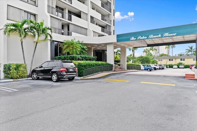 view of parking / parking lot