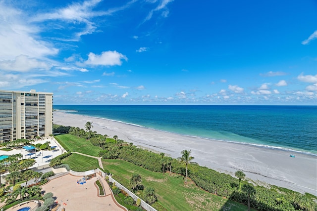 water view with a view of the beach