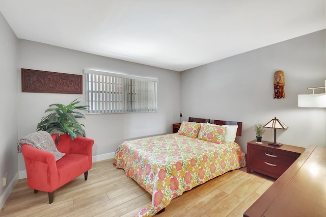 bedroom featuring light hardwood / wood-style flooring