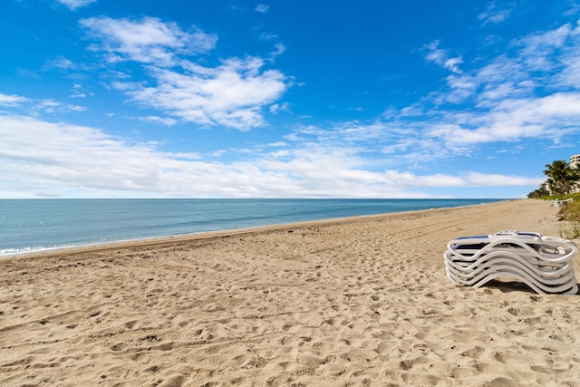 water view featuring a beach view