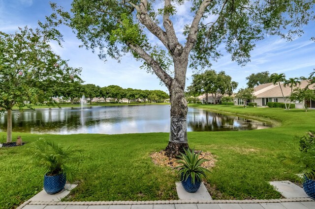 view of water feature