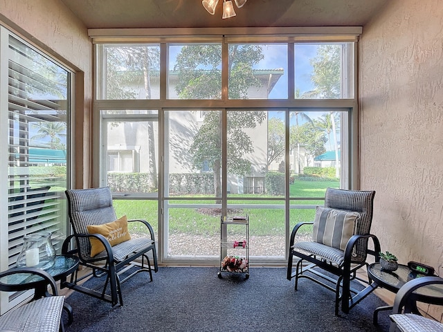 view of sunroom / solarium