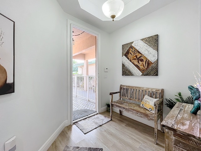 entryway featuring light hardwood / wood-style floors