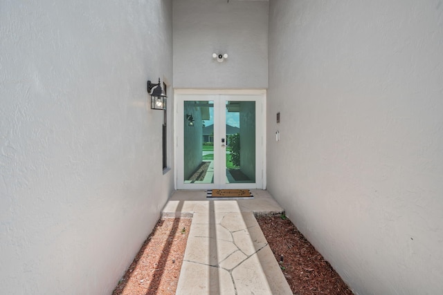 entrance to property with french doors